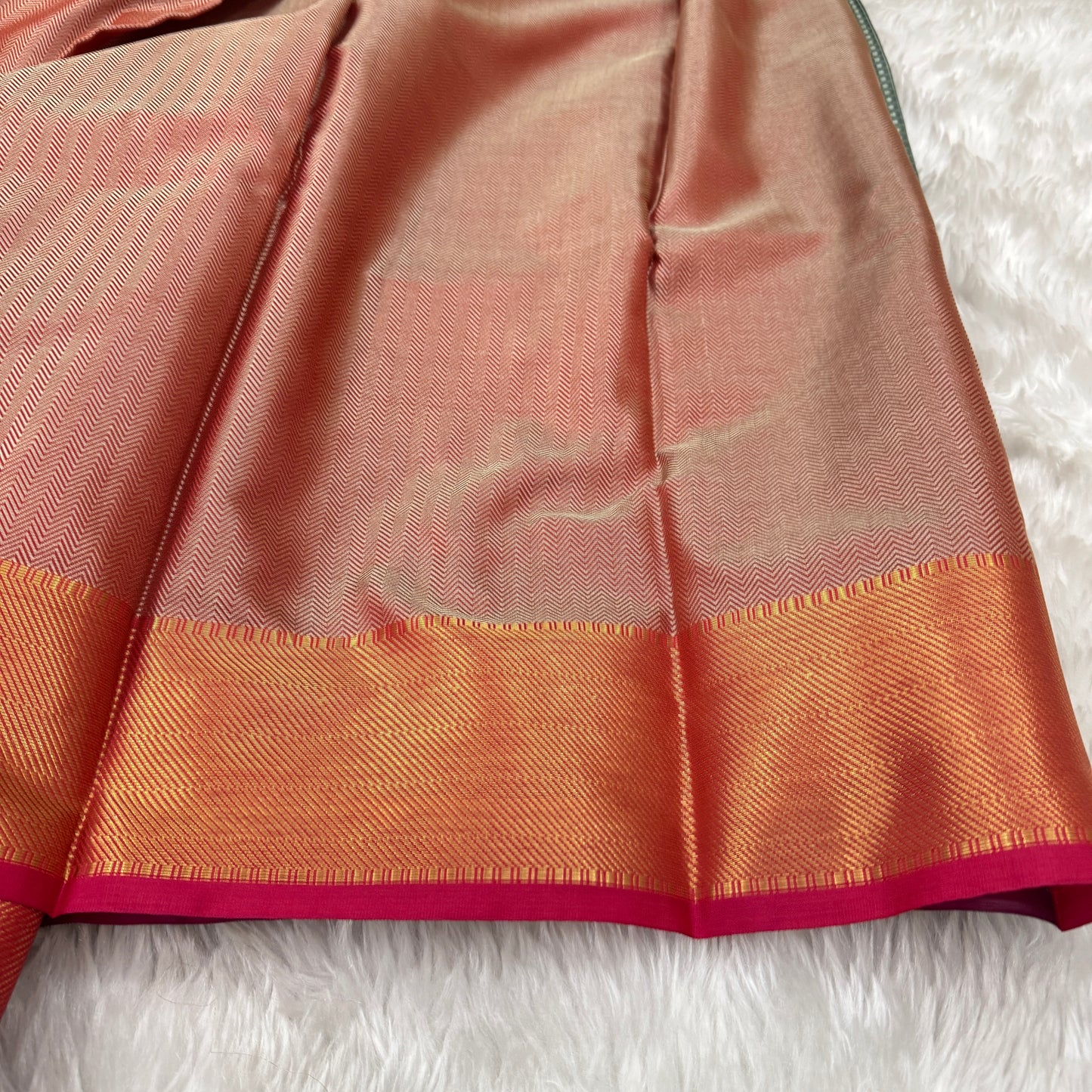 Electric Blue Kanjivaram Tissue Silk Saree