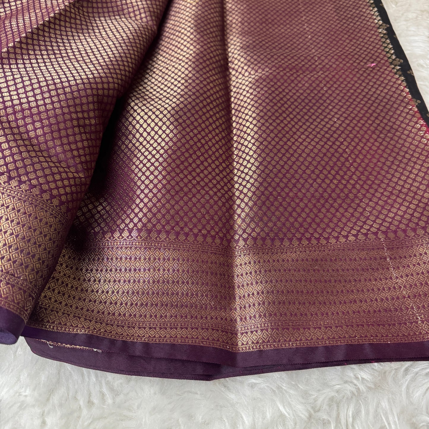 Black to Wine Banarasi Georgette Saree BN36