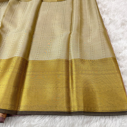 Mauve Kanjivaram Tissue Silk Saree