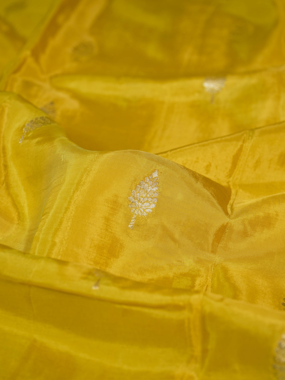 Haldi Yellow Banarasi Organza Crepe Silk Saree