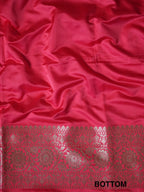 Peachish Pink Premium Banarasi Mashru Silk Suit Set