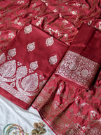Maroon Premium Banarasi Mashru Silk Suit Set