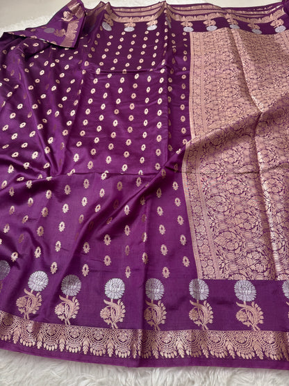 Wine Premium Banarasi Mango Silk Saree