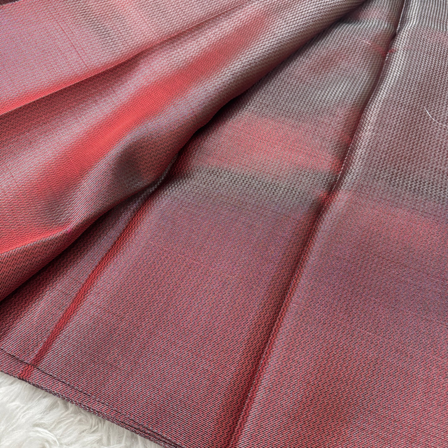 Metallic Maroon Kanjivaram Tissue Silk Saree