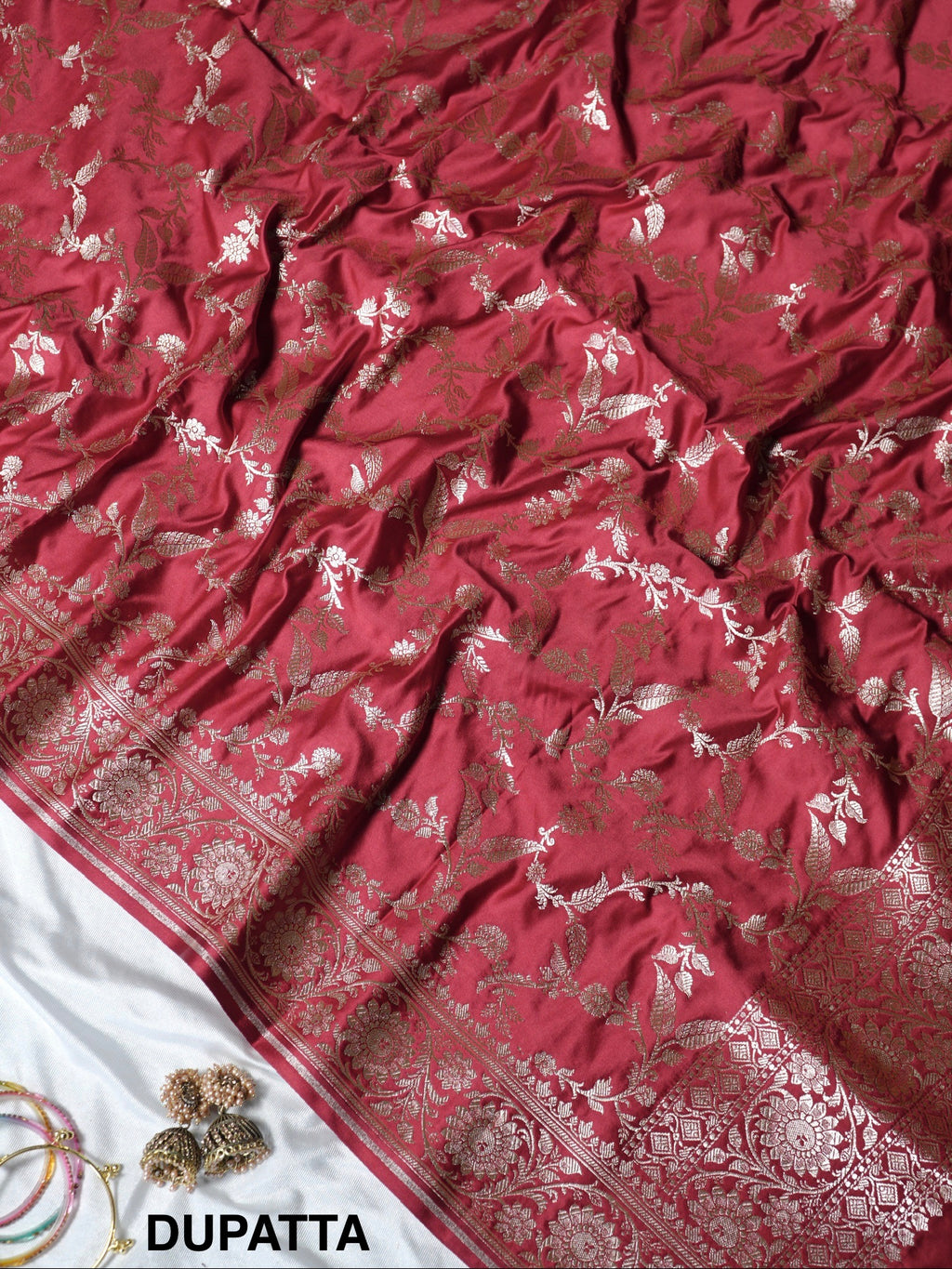 Maroon Premium Banarasi Mashru Silk Suit Set