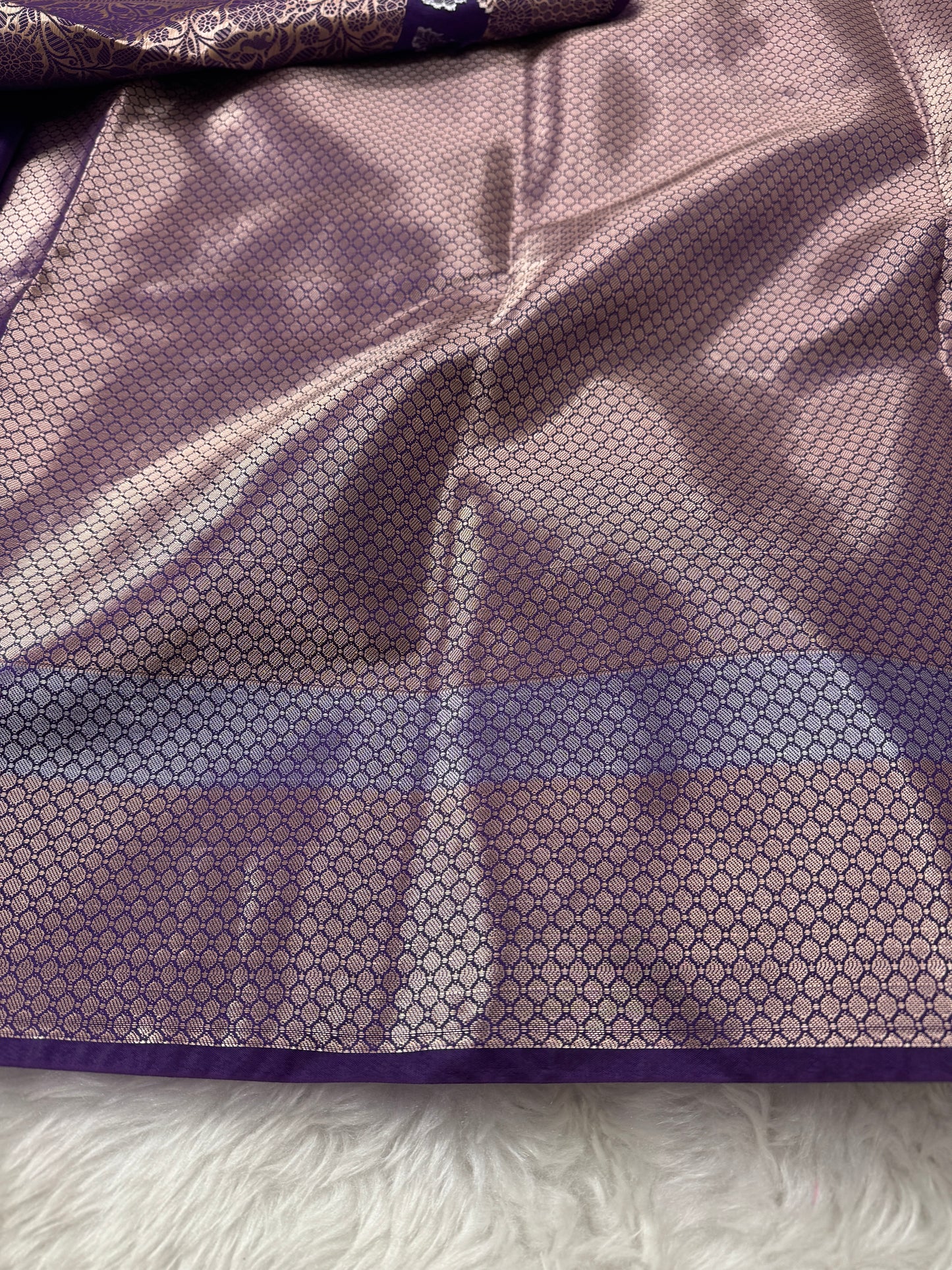 Purple Premium Banarasi Mango Silk Saree