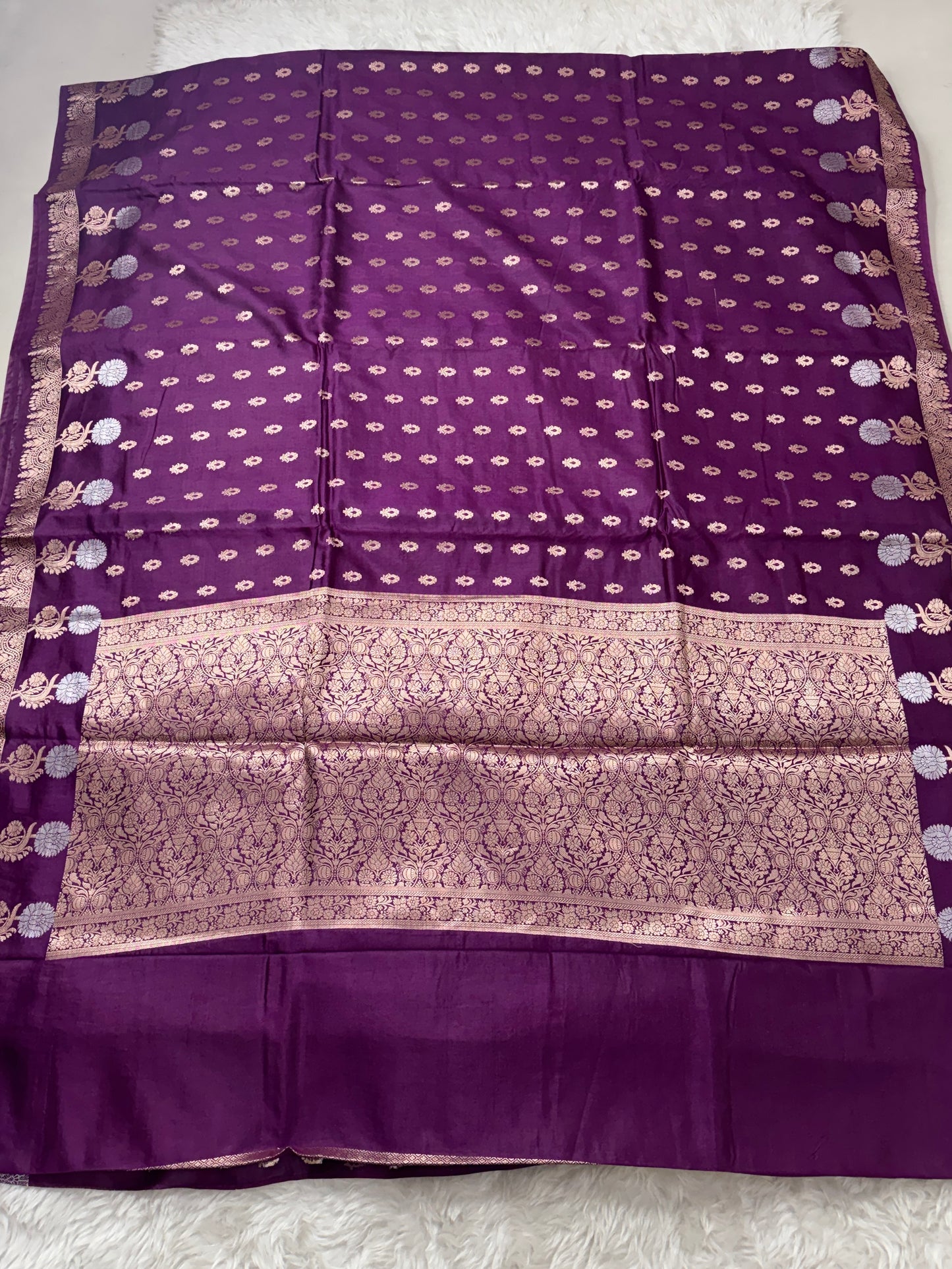 Wine Premium Banarasi Mango Silk Saree