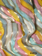 Yellow Rangkaat Mul Chanderi Banarasi Suit Set