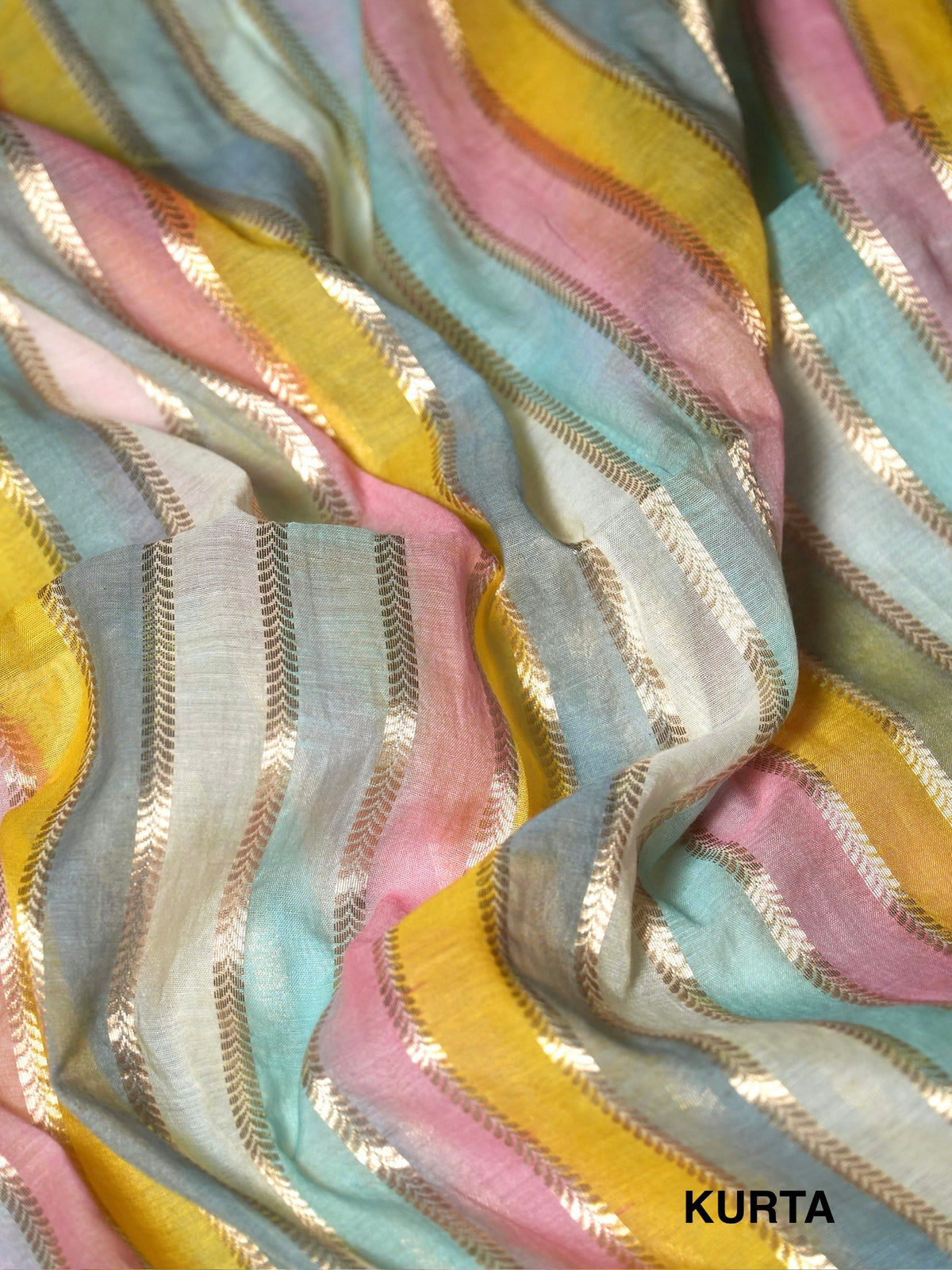 Yellow Rangkaat Mul Chanderi Banarasi Suit Set