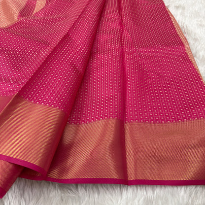 Dusty Pink Kanjivaram Tissue Silk Saree