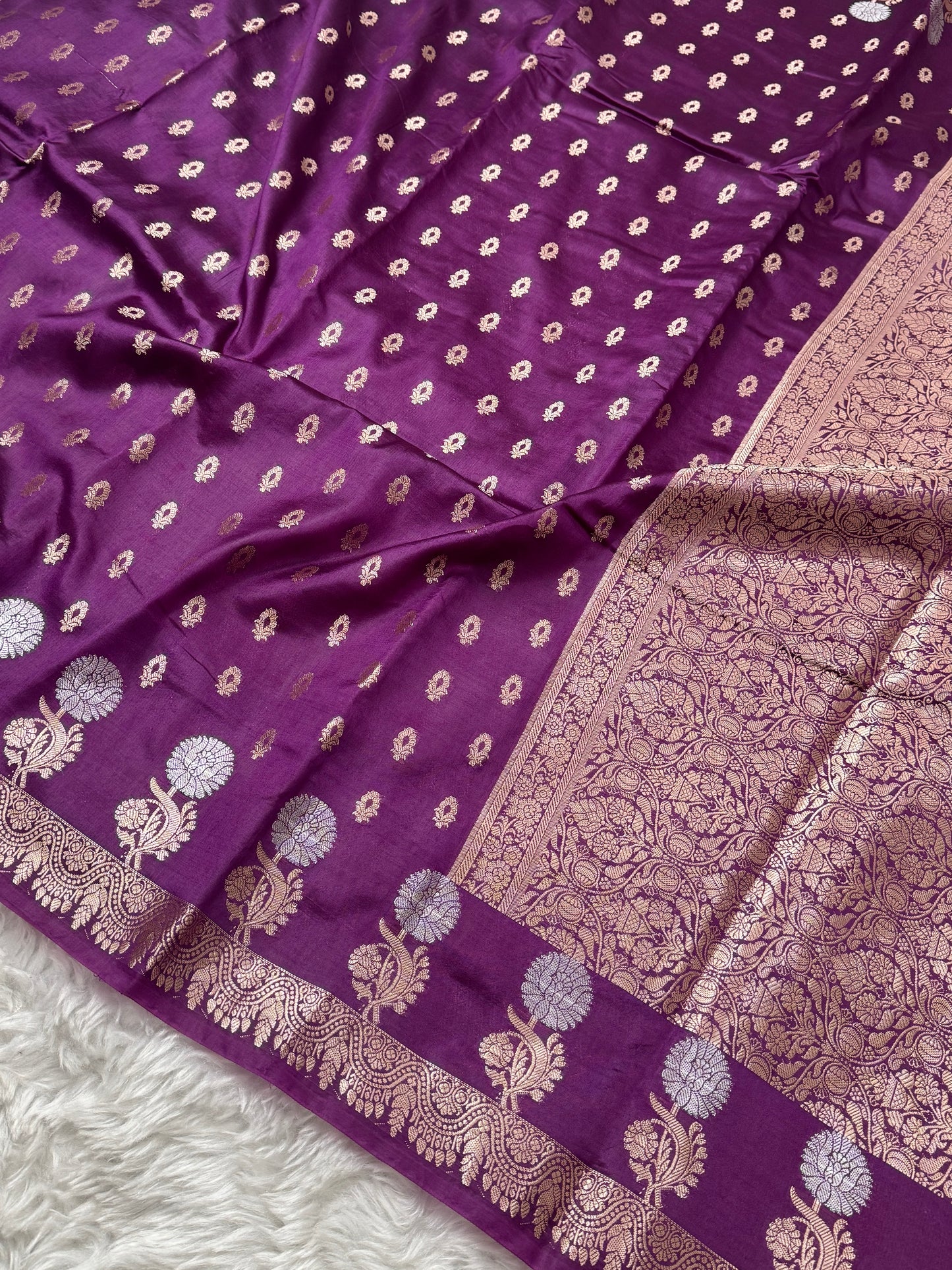 Wine Premium Banarasi Mango Silk Saree