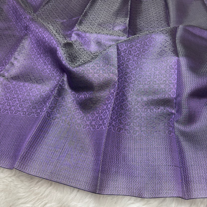 Metallic Purple Kanjivaram Tissue Silk Saree