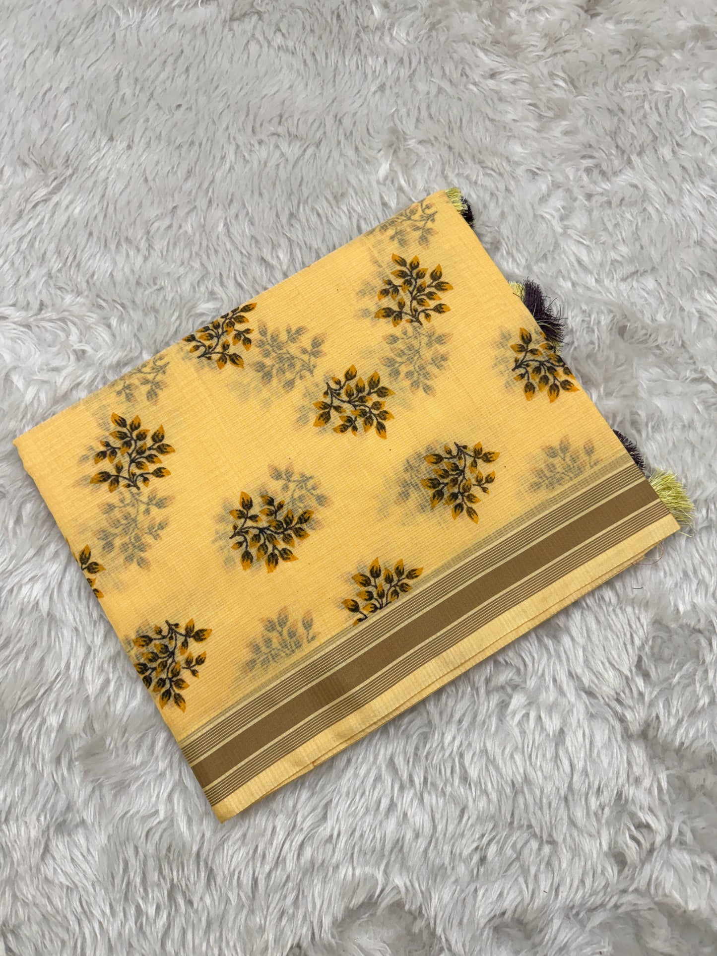 Block Print Cotton Kota Doria Saree