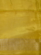 Haldi Yellow Banarasi Organza Crepe Silk Saree