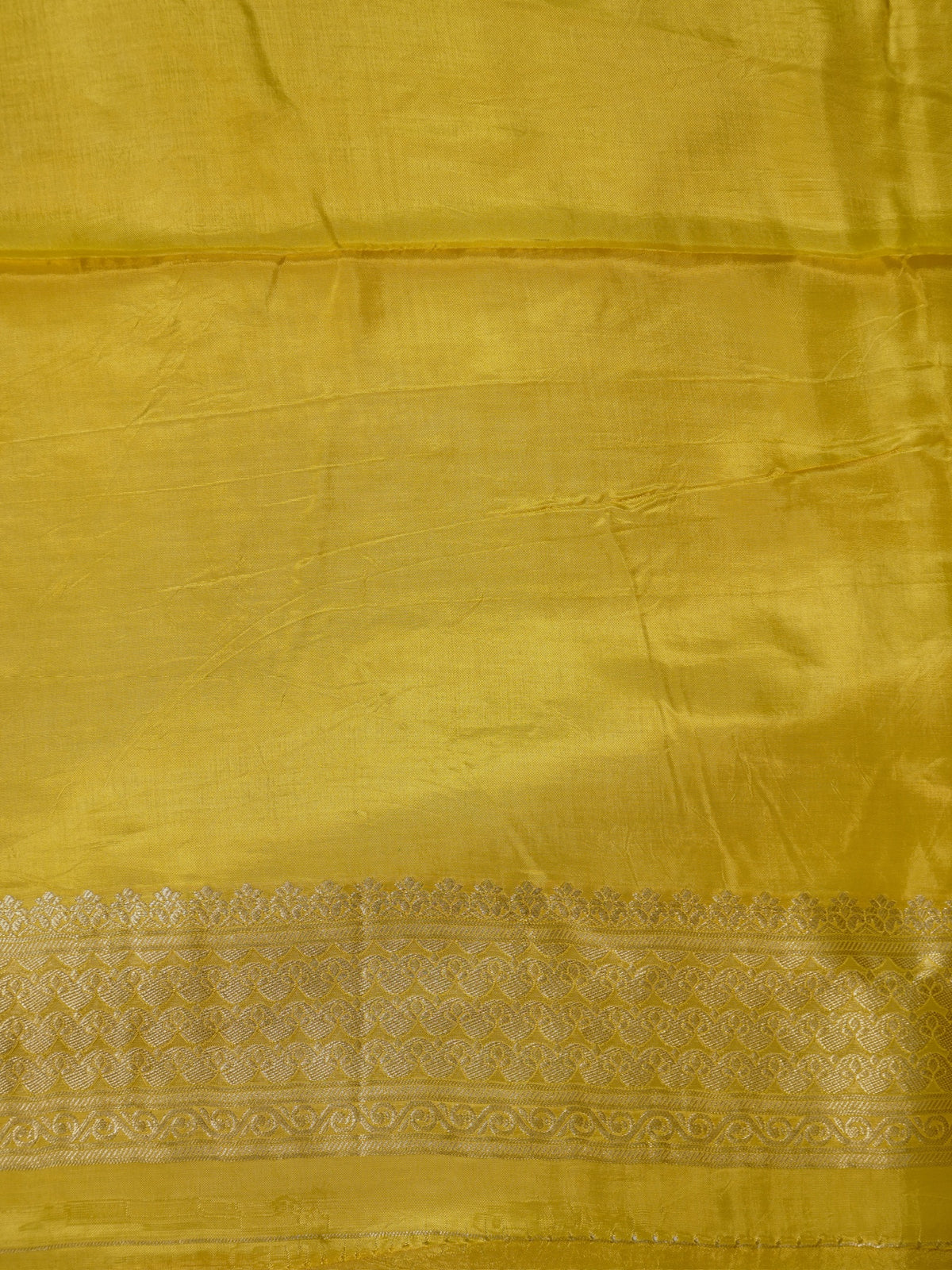 Haldi Yellow Banarasi Organza Crepe Silk Saree