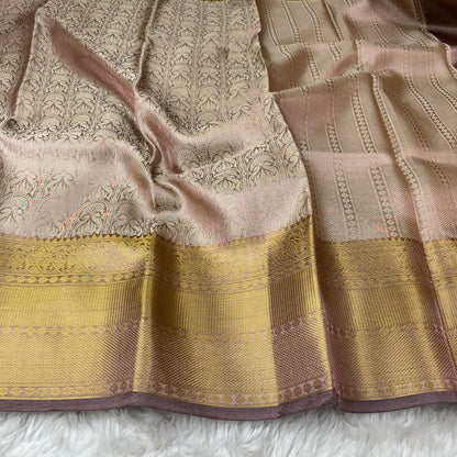 Mauve Kanjivaram Tissue Silk Saree