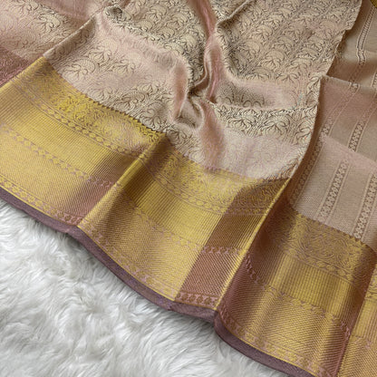 Mauve Kanjivaram Tissue Silk Saree