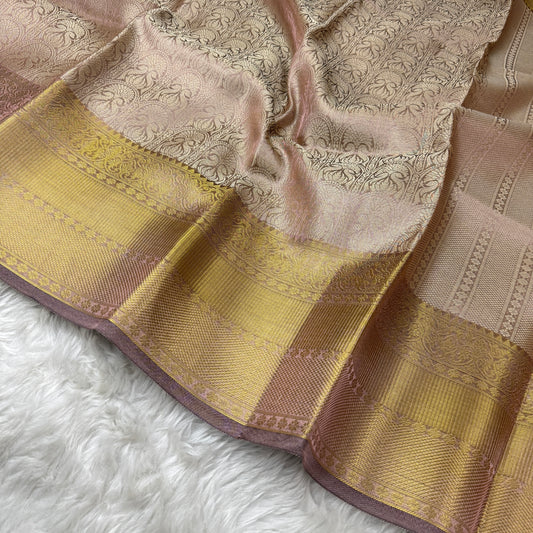 Mauve Kanjivaram Tissue Silk Saree