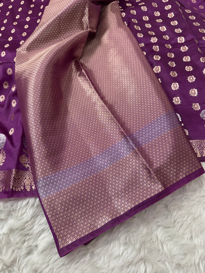 Wine Premium Banarasi Mango Silk Saree