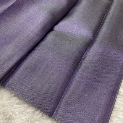 Metallic Purple Kanjivaram Tissue Silk Saree