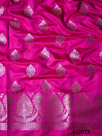 Rani Pink Premium Banarasi Mashru Silk Suit Set
