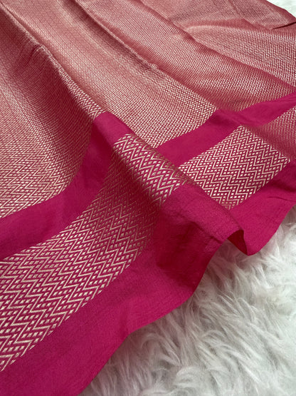 Rani Pink Banarasi Georgette Saree