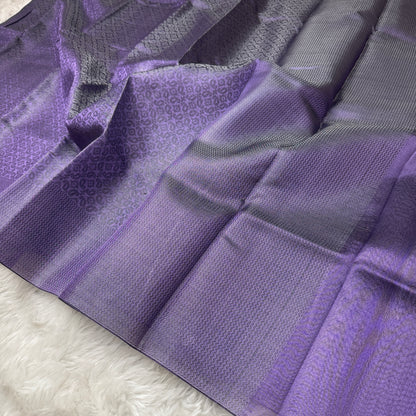 Metallic Purple Kanjivaram Tissue Silk Saree