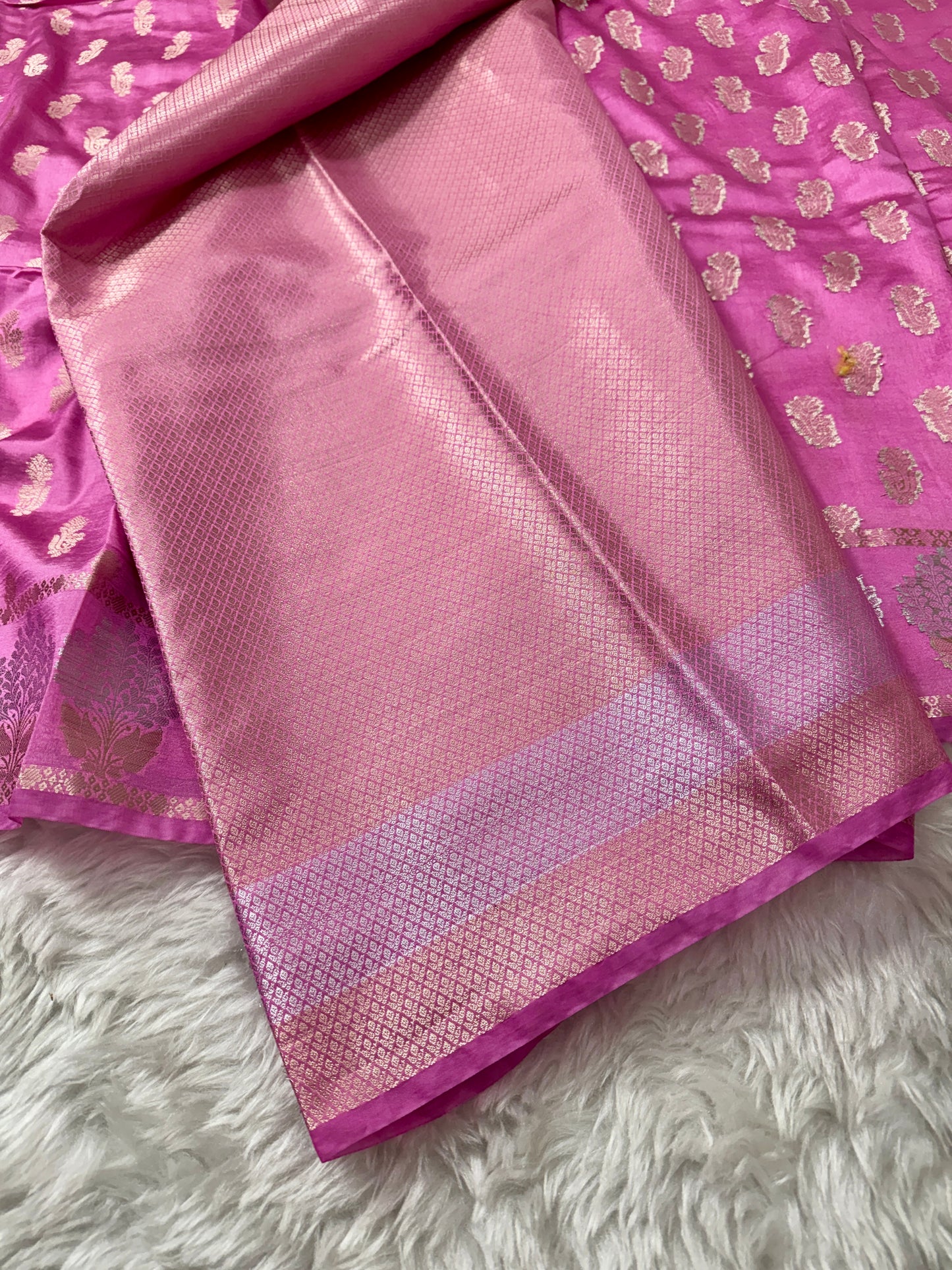 Pink Premium Banarasi Mango Silk Saree