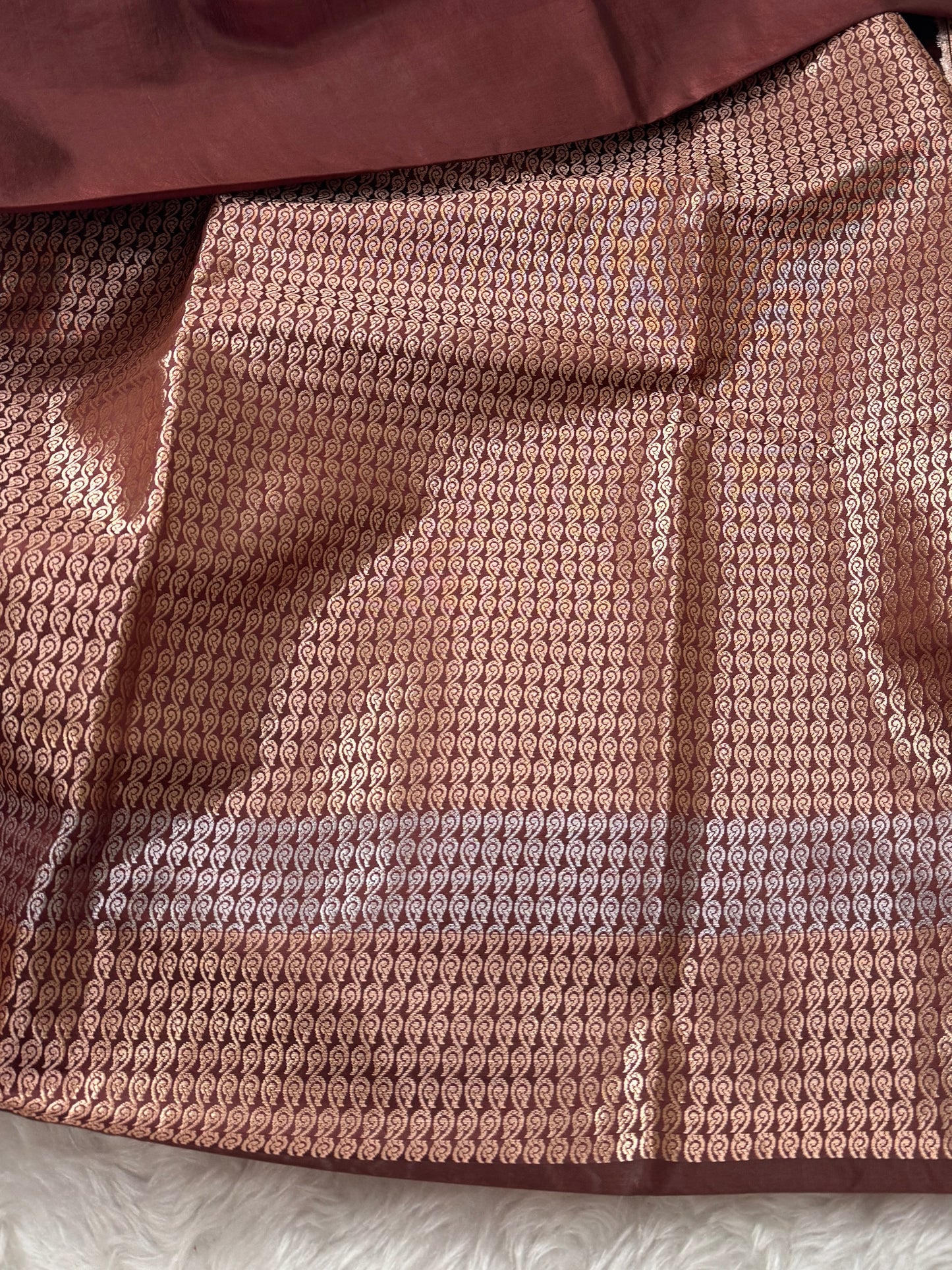 Coffee Brown Premium Banarasi Mango Silk Saree