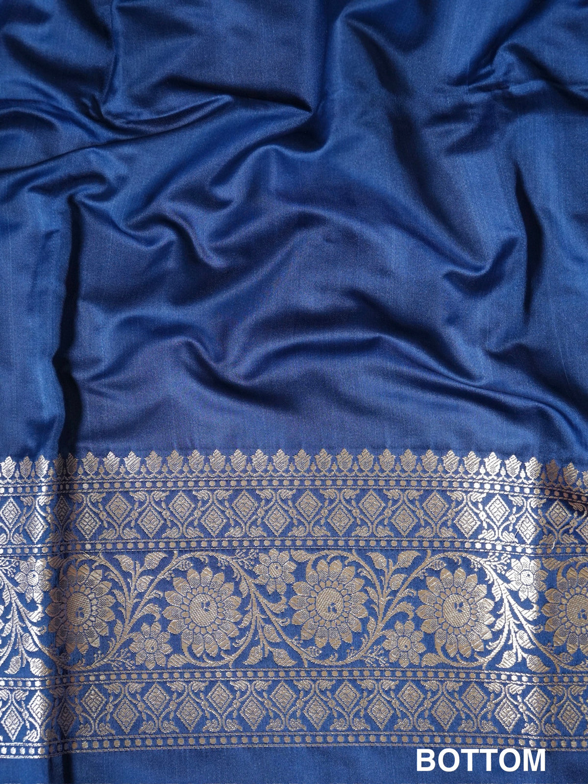 Navy Blue Premium Banarasi Mashru Silk Suit Set