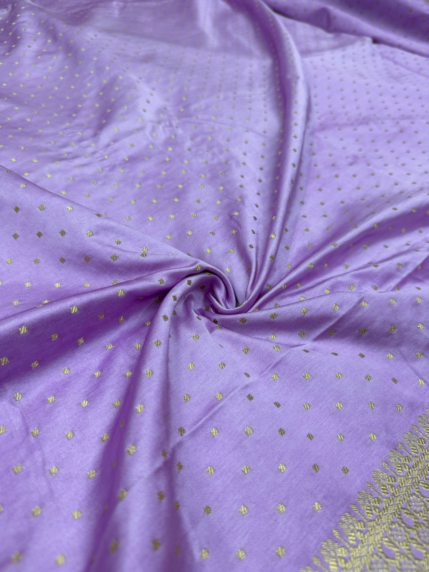 Lavender Banarasi Mashru Silk Saree