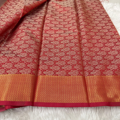 Mauve Pink Kanjivaram Tissue Silk Saree