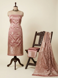 Rose Gold Premium Banarasi Mashru Silk Suit Set
