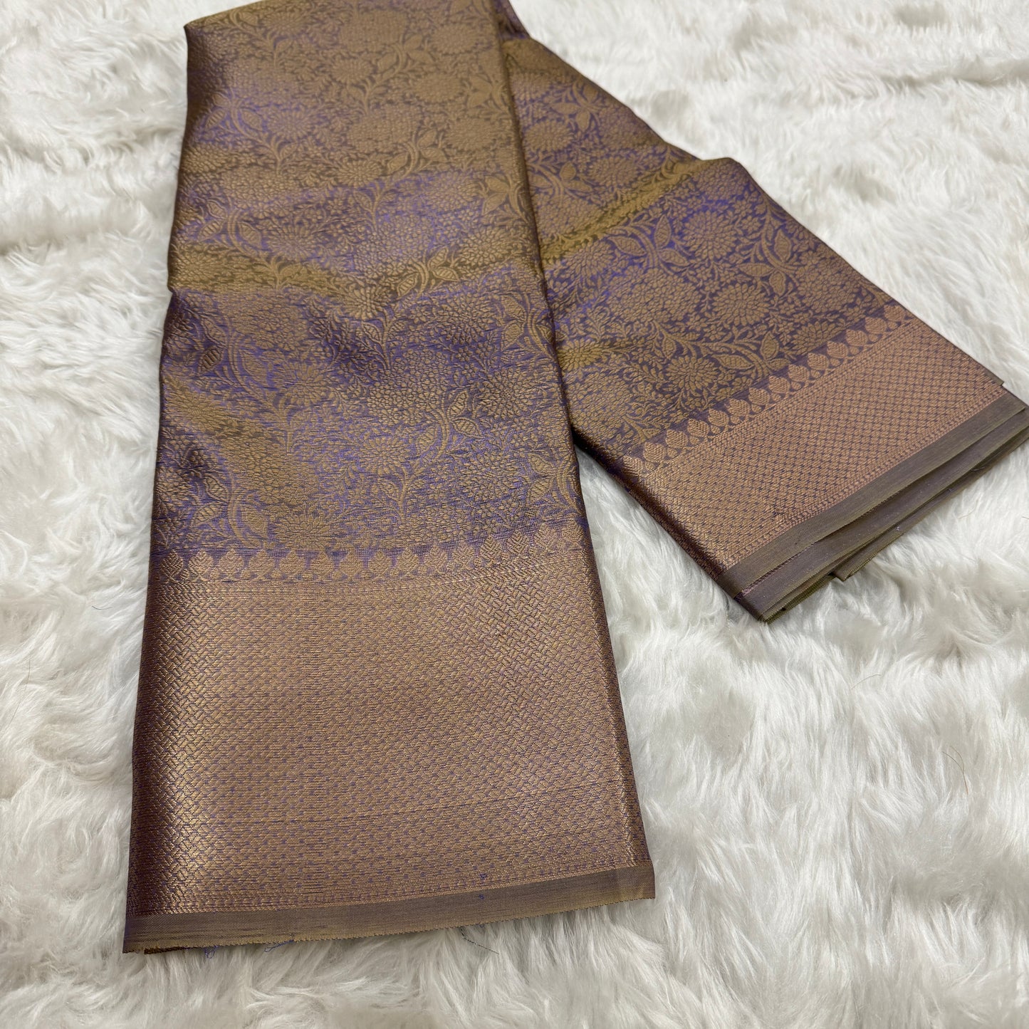 Metallic Purple Kanjivaram Tissue Silk Saree