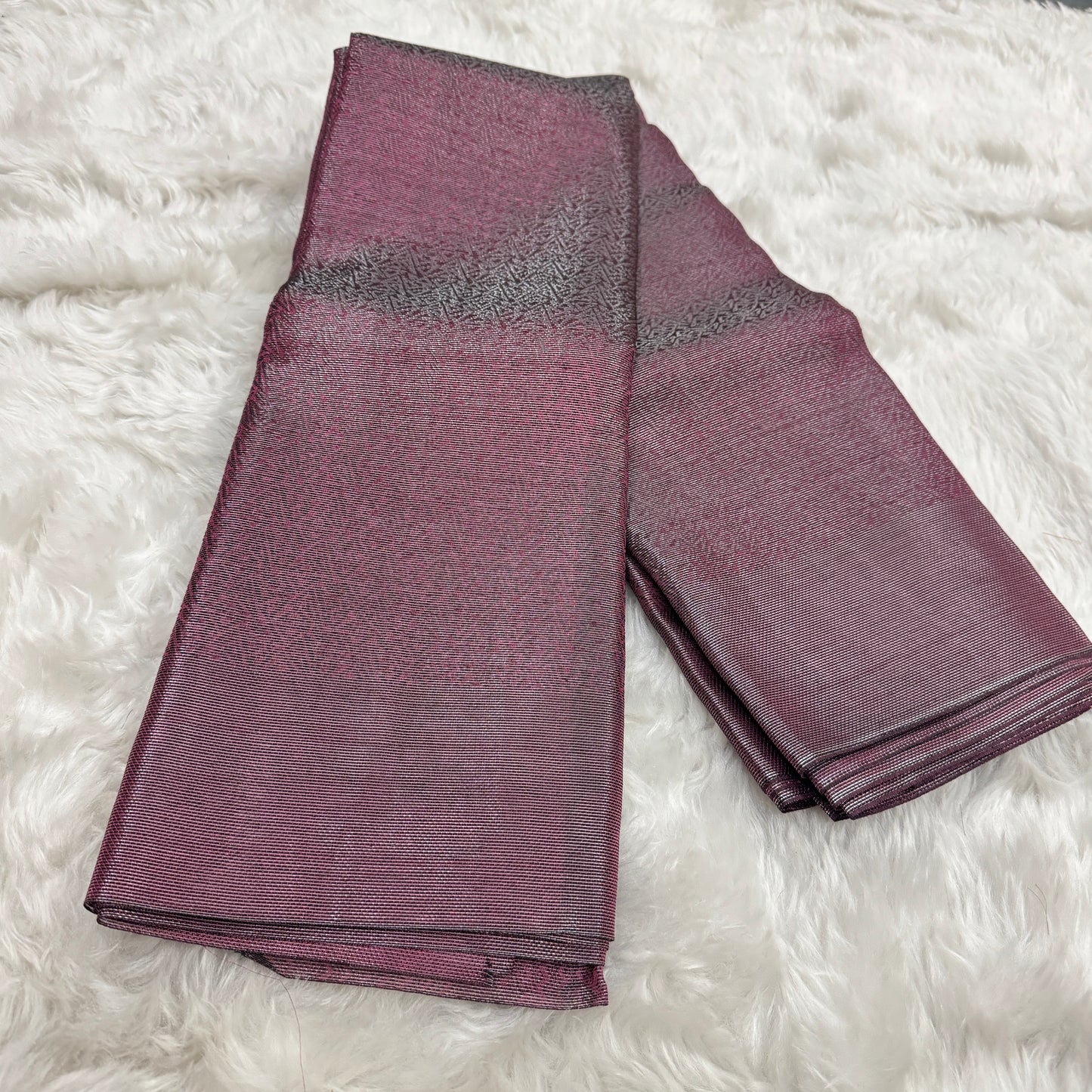 Metallic Rani Pink Kanjivaram Tissue Silk Saree