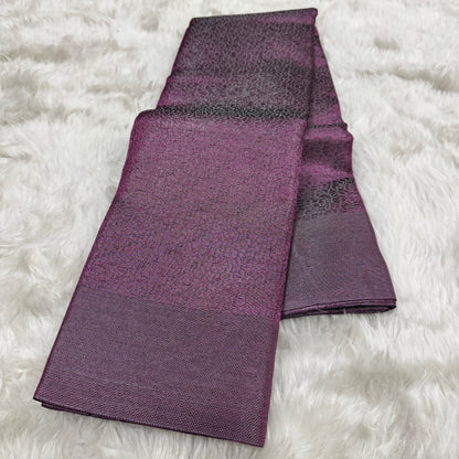 Metallic Rani Pink Kanjivaram Tissue Silk Saree