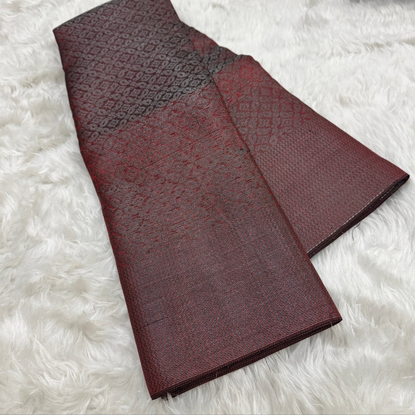 Metallic Maroon Kanjivaram Tissue Silk Saree