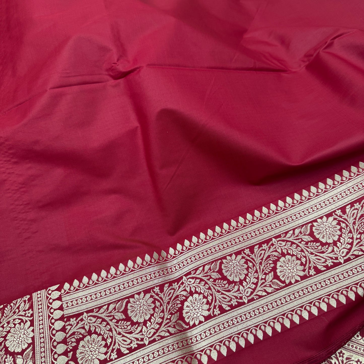 Maroon Banarasi Meenakari Katan Silk Saree