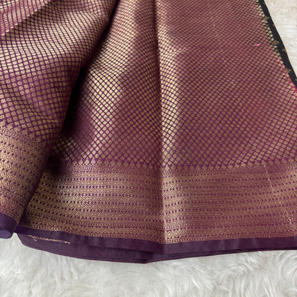 Black to Wine Banarasi Georgette Saree BN36