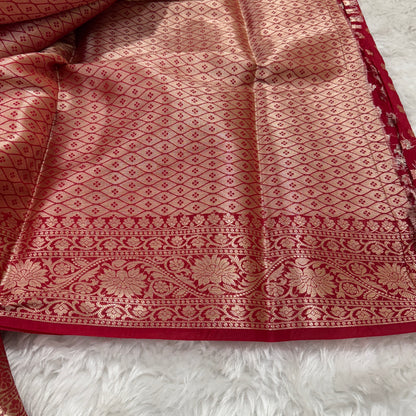 Maroon Banarasi Georgette Saree BN30