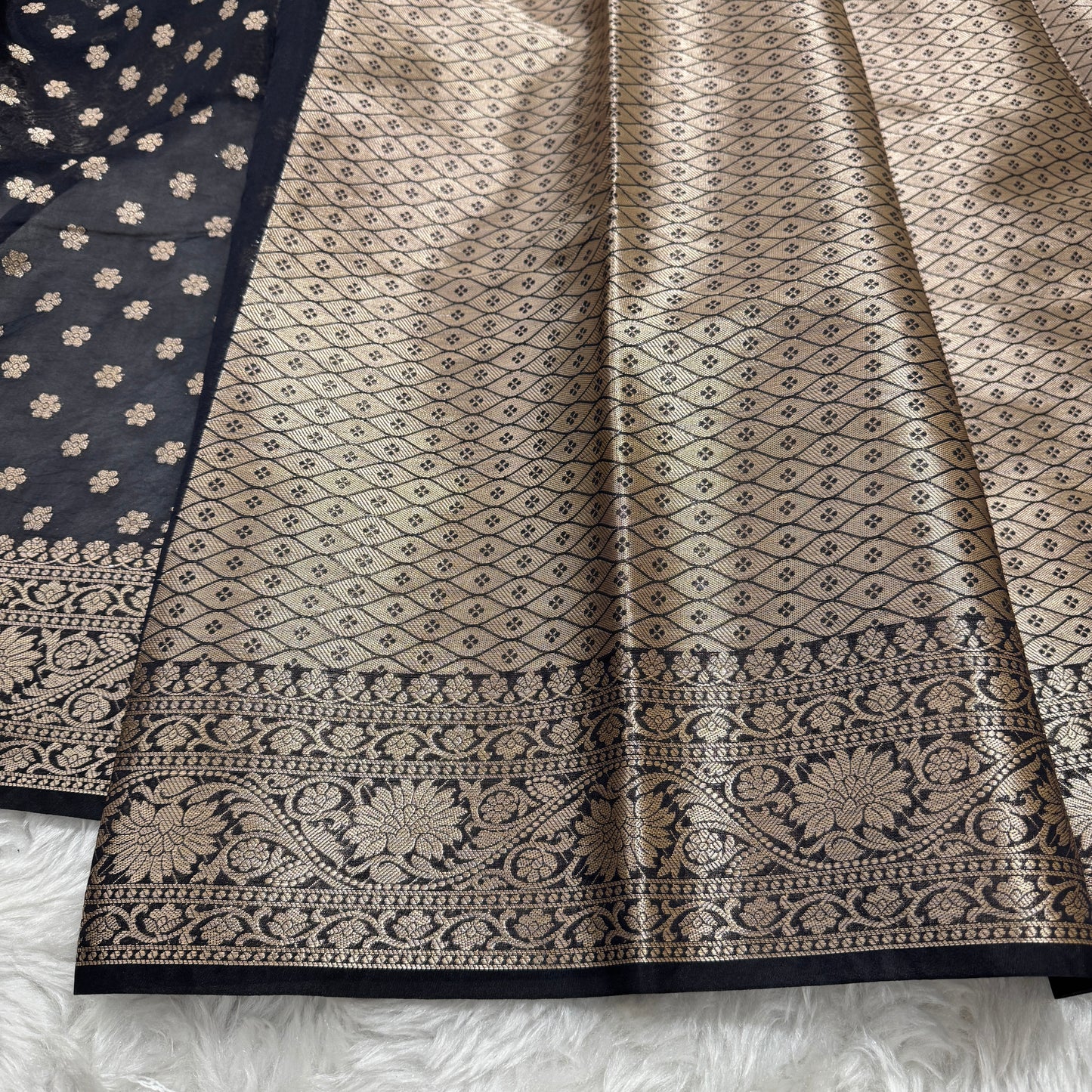 Black Banarasi Georgette Saree BN34