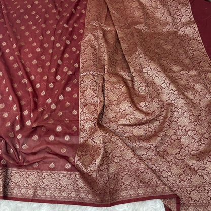 Coffee Brown Banarasi Khaddi Georgette Saree - BN41