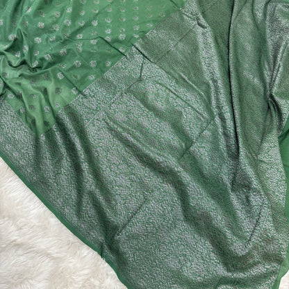 Green Banarasi Khaddi Georgette Saree - BN37